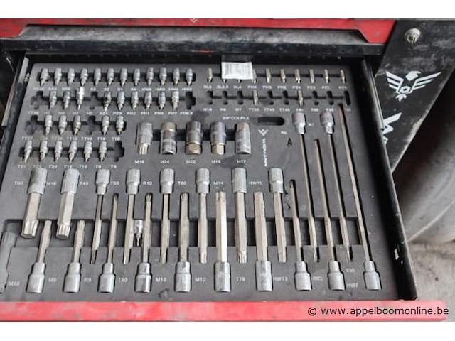 Verrijdbare gereedschapswagen met inhoud - afbeelding 3 van  4