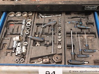 Verrijdbare gereedschapswagen scheppach met inhoud - afbeelding 2 van  5