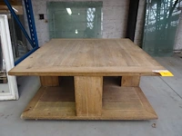 Verrijdbare houten salontafel - afbeelding 1 van  3