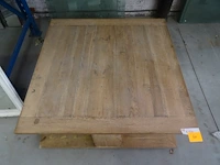 Verrijdbare houten salontafel - afbeelding 3 van  3