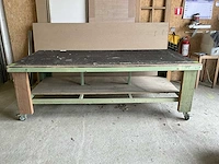 Verrijdbare houten werktafel - afbeelding 3 van  3