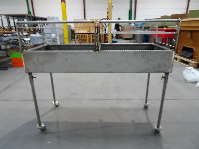Verrijdbare inox barbeque - afbeelding 3 van  4