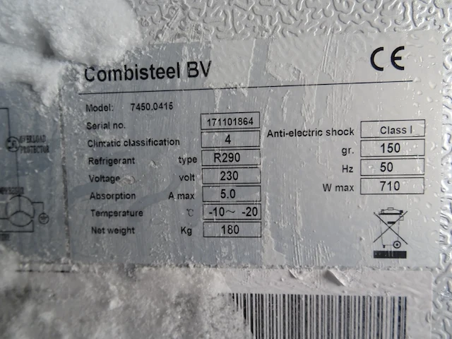 Verrijdbare inox diepvries combisteel + inhoud - afbeelding 6 van  6