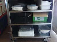 Verrijdbare inox kar - afbeelding 1 van  2