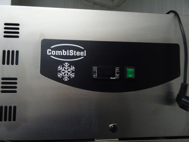 Verrijdbare inox koelkast combisteel - afbeelding 3 van  5