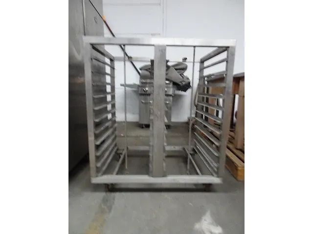 Verrijdbare inox rek - afbeelding 1 van  3