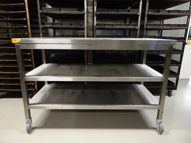 Verrijdbare inox tafel - afbeelding 1 van  2