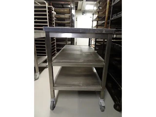 Verrijdbare inox tafel - afbeelding 2 van  2