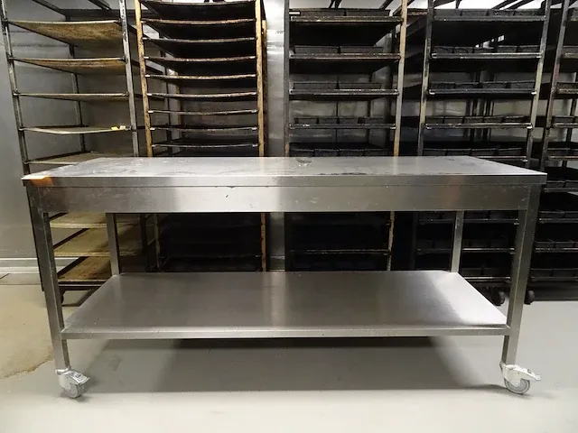 Verrijdbare inox tafel - afbeelding 1 van  2