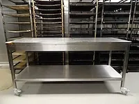 Verrijdbare inox tafel - afbeelding 1 van  2
