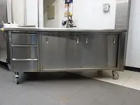 Verrijdbare inox werktafel - afbeelding 1 van  4