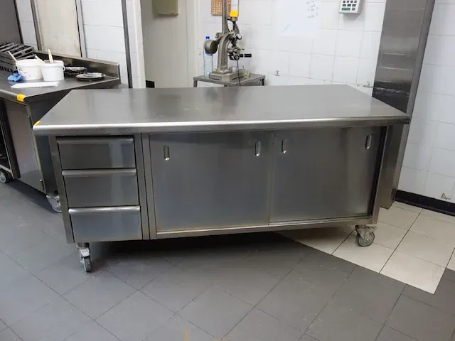 Verrijdbare inox werktafel - afbeelding 4 van  4