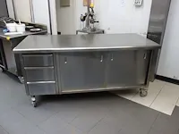 Verrijdbare inox werktafel - afbeelding 4 van  4