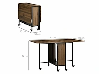 Verrijdbare klaptafel - 2 opklapbare oppervlakken - afbeelding 4 van  9