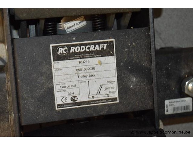 Verrijdbare krik rodcraft, rh215 cap 2000kg - afbeelding 3 van  4