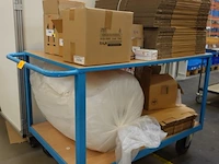 Verrijdbare magazijnkar + inhoud verpakkingsmaterialen - afbeelding 1 van  8