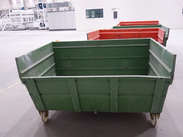 Verrijdbare metalen kipcontainer sall - afbeelding 1 van  5