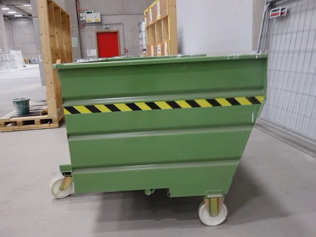 Verrijdbare metalen kipcontainer sall - afbeelding 2 van  5