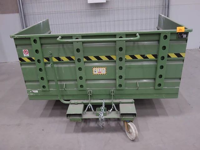 Verrijdbare metalen kipcontainer sall - afbeelding 3 van  5