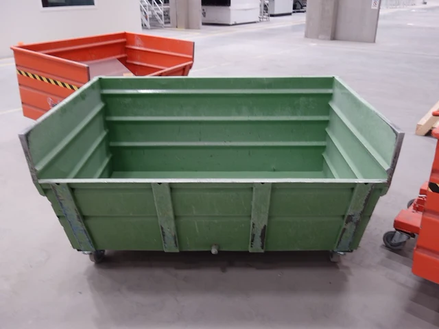 Verrijdbare metalen kipcontainer sall - afbeelding 2 van  5