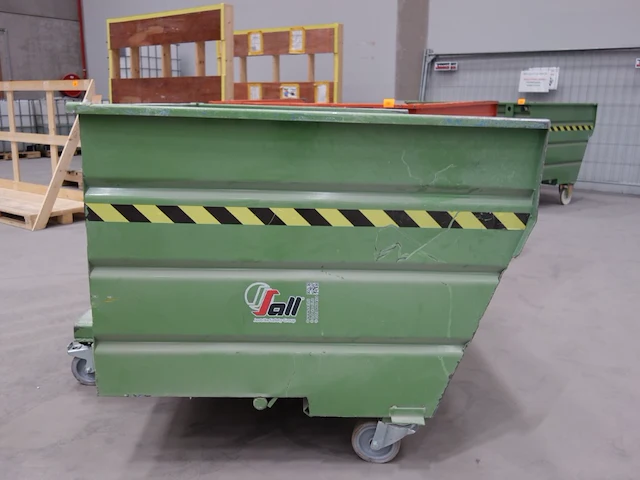 Verrijdbare metalen kipcontainer sall - afbeelding 3 van  5