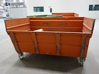Verrijdbare metalen kipcontainer sall - afbeelding 1 van  5