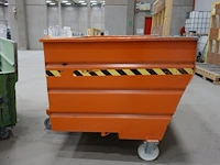 Verrijdbare metalen kipcontainer sall - afbeelding 3 van  5