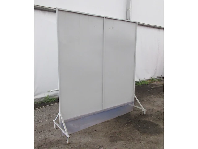 Verrijdbare metalen scheidingswand 200 x 225 cm hoog - afbeelding 1 van  3