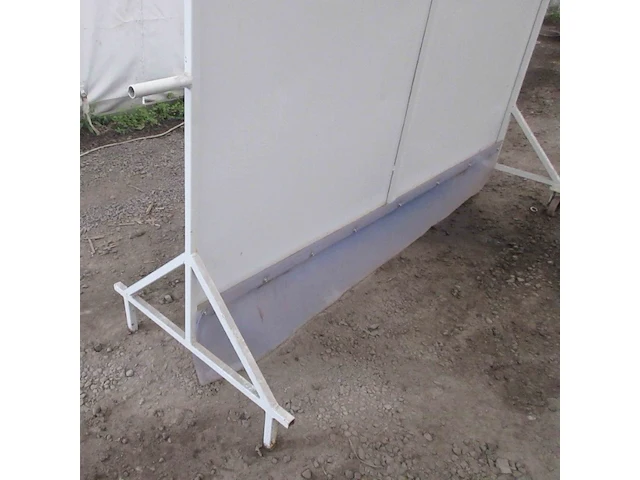 Verrijdbare metalen scheidingswand 200 x 225 cm hoog - afbeelding 2 van  3
