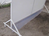 Verrijdbare metalen scheidingswand 200 x 225 cm hoog - afbeelding 2 van  3