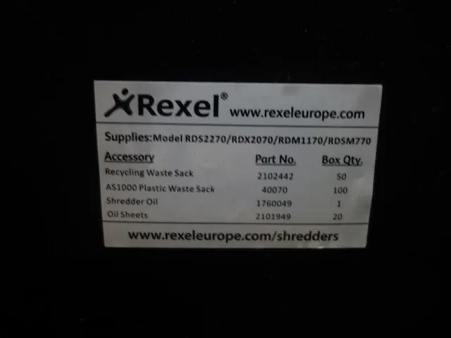 Verrijdbare papierversnipperaar rexel - afbeelding 4 van  4