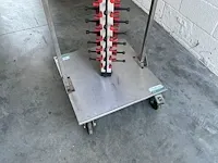 Verrijdbare rvs bordenrek - afbeelding 2 van  5