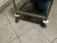 Verrijdbare rvs opdienkar - afbeelding 3 van  4