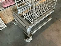 Verrijdbare rvs plateauwagen - afbeelding 2 van  4