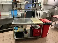 Verrijdbare rvs werktafel alinox - afbeelding 1 van  5