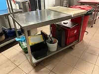 Verrijdbare rvs werktafel alinox - afbeelding 2 van  5