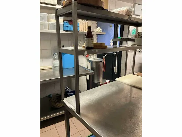 Verrijdbare rvs werktafel alinox - afbeelding 3 van  5