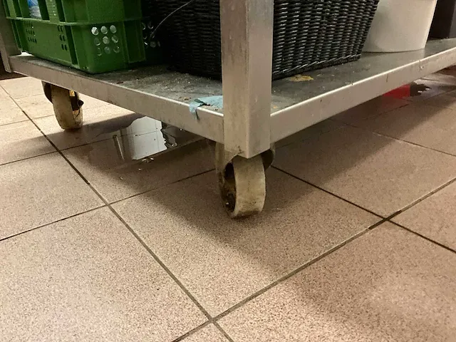 Verrijdbare rvs werktafel alinox - afbeelding 4 van  5