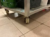 Verrijdbare rvs werktafel alinox - afbeelding 4 van  5