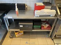 Verrijdbare rvs werktafel - afbeelding 1 van  3