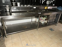 Verrijdbare rvs werktafel - afbeelding 1 van  5