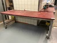 Verrijdbare rvs werktafel - afbeelding 1 van  5