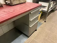 Verrijdbare rvs werktafel - afbeelding 2 van  4