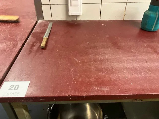 Verrijdbare rvs werktafel - afbeelding 3 van  4