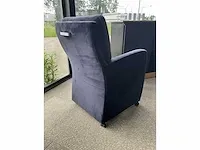 Verrijdbare stoffen clubzetel - blauw - afbeelding 2 van  2