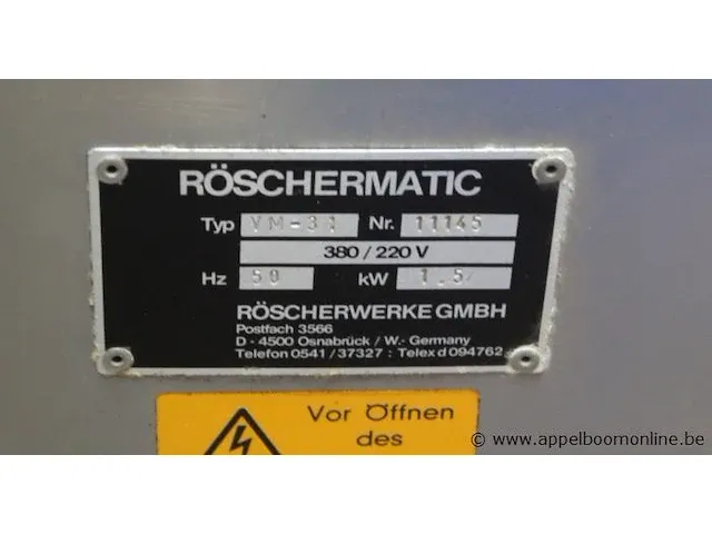 Verrijdbare vacuummachine berkel/röschermatic vw-31 - afbeelding 4 van  4