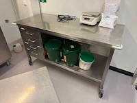 Verrijdbare werktafel (2x) - afbeelding 1 van  2