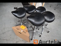 Verrijdbare zadelkrukjes, oa salon italy 5 stuks - afbeelding 4 van  4