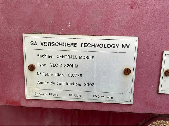 Verschuere vlc320hm3 mobiele mengcentrale met silo - afbeelding 33 van  51