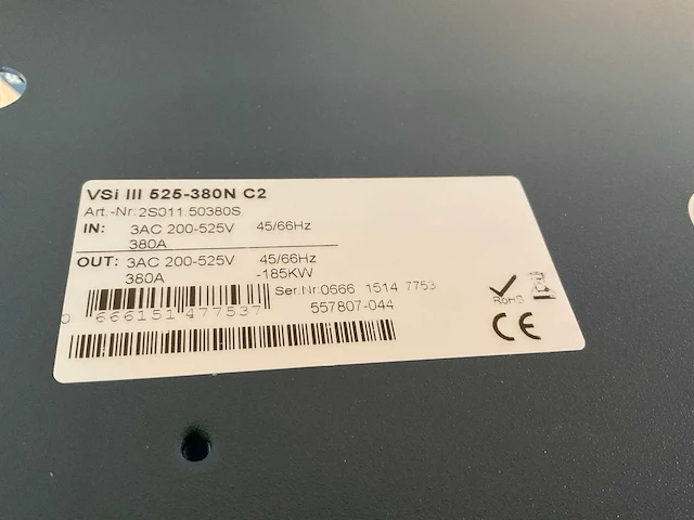 Versi start i iii vsi iii 525-380n c2 soft starter - afbeelding 9 van  9